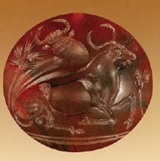 4. Σφραγίδα µε παράσταση ταύρων.