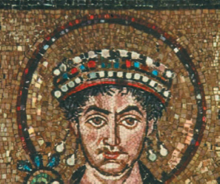 1. Η ακολουθία του Ιουστινιανού, (λεπτομέρεια) 6ος αι. μ.Χ. Ραβέννα Ιταλίας 1. Η ακολουθία του Ιουστινιανού, (λεπτομέρεια) 6ος αι. μ.Χ. Ραβέννα Ιταλίας